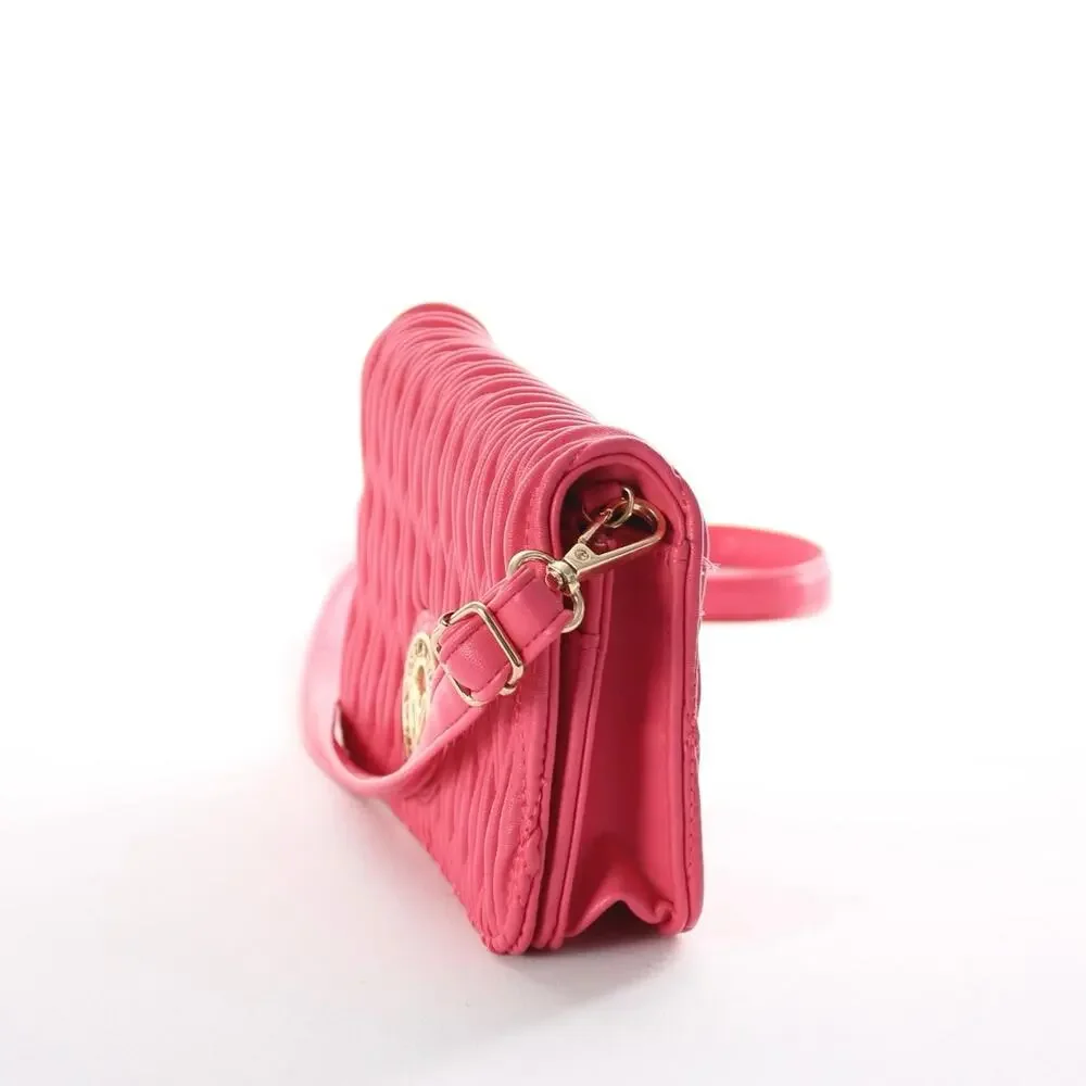 Valentino Orlandi Pink Quilted Crossbody Bag